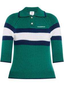 Поло-топ Casablanca с цветными блоками, зеленый