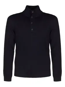 Свитер с застежкой и воротником-стойкой Alpha Studio, синий