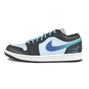 Jordan Баскетбольные кроссовки Air 1 с низким верхом и антискользящей подошвой, женские, черно-синие