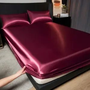 Простыня на резинке из атласа 150x200 см | Простыня с эффектом шелка, чехол для матраса, мягкий, гладкий, приятный для кожи, комфортный для сна, спальня HomeGalaxy