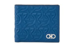 Ferragamo Кожаный бумажник мужской синий