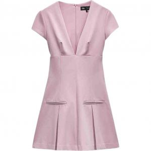 ZARA Женское платье с коротким рукавом Trf розовое