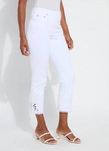 Женские джинсы Yori Eyelet Crop, белые Lysse