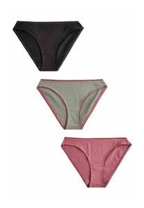 Брифы Next 3 PACK, Black Rose Olive/Pink