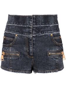 Balmain multi-pocket denim shorts, синий