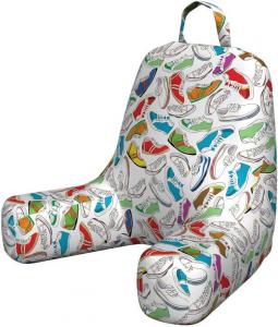 Наволочка для подушки Lunarable в стиле ретро, с красочными рисунками спортивной обуви и кроссовок, с принтом обуви для подростков в стиле ретро, мягкая набивная наволочка для кровати, маленький размер, разноцветная., Multicolor