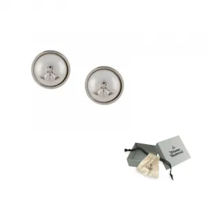 Vivienne Westwood Серебряные серьги-гвоздики с латунью