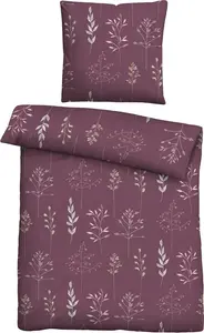 Постельное белье GOTS Mako Satin, размер 155x220/80x80 см, красный Biberna