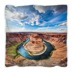 Подушка Wallario Premium, мягкая поверхность, с мотивом Гранд-Каньон, размер: 40 x 40 см, с белой спинкой