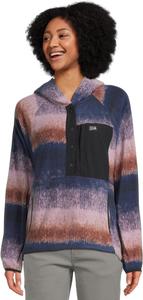 Женский пуловер Microchill с застежкой на вороте Mountain Hardwear, Bourbon Brown Gradient Stripe