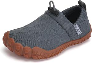 Детские водные туфли WateLves для мальчиков и девочек, дышащие, с широким носком, на пляж, для ходьбы, для малышей и детей постарше, минималистичные кроссовки, серый