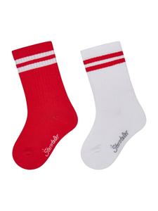 Sterntaler Полосатые спортивные носки, 2 пары, средний красный цвет