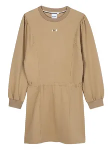 Платье-толстовка с логотипом BOSS Kidswear, нейтральный