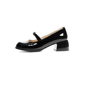 Туфли Мэри Джейн на массивном каблуке 4,7 см, женские RED DRAGONFLY, Black