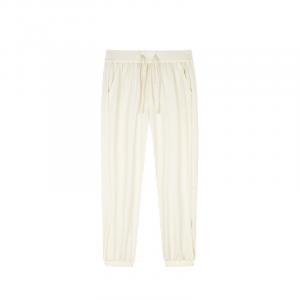 Повседневные брюки женские микро яичный белый CHAOJIANTA