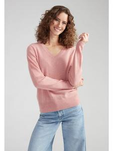 Style Republic Кашемировый свитер с V-образным вырезом кораллового цвета