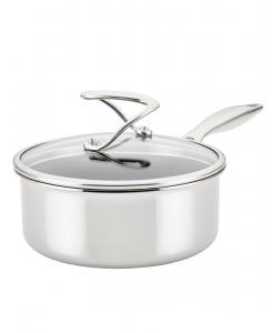 Антипригарная кастрюля SteelShield C-Series с трехслойным покрытием и крышкой, объемом 2 кварты, серебристая Circulon, Silver