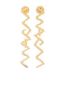Серьги-подвески с логотипом Marni, золотой