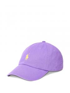 Хлопковая кепка с вышивкой Polo Pony Polo Ralph Lauren, фиолетовый