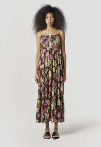Длинное платье-макси с принтом и струящимися бретелями Koroshi, Multi-Coloured