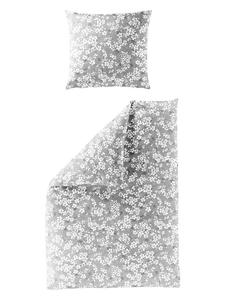 Комплект постельного белья Renforcé серо-белого цвета Bierbaum, 135x200 см