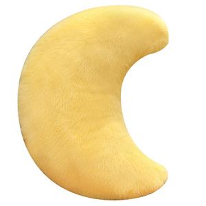 Мягкая однотонная плюшевая кукла в форме луны, звезд и сердца высотой 18см/45см/60см MERCONSER, желтый