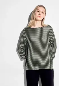 Блузка-рубашка Cecil с рукавами 3/4, хаки