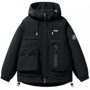 Пуховик Unisex Thickened Jeep, черный