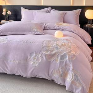 LUOLAI HOME Комплект постельного белья, 4 предмета, простыня на резинке, 180 см