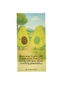 Mr. & Mrs. Panda Пляжное полотенце с изображением пары, подходящей для обеда из авокадо, и надписью пастельно-желтого цвета