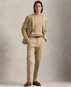 Мужские эластичные брюки-чино для костюма Polo Ralph Lauren, загар/бежевый
