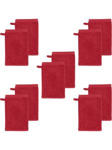 Erwin Müller Махровые рукавицы для мытья посуды, 10 штук, Хайденхайм, красного цвета