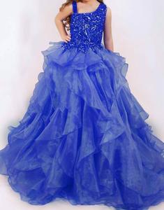 Платье для девочек с приталенным лифом и многослойной юбкой в королевском стиле Ava Presley, Royal