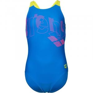 Купальник для девочек, истории купальника с V-образным вырезом сзади Arena, голубой