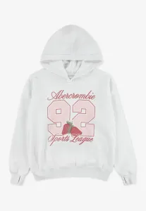 Клубничная толстовка Abercrombie & Fitch, Bright White