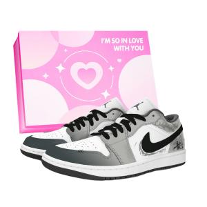 Jordan Кроссовки Air 1 Vintage Unisex низкие Black White Gray