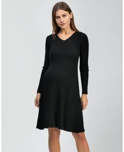 Расклешенное платье Bianca длиной до колена с V-образным вырезом для беременных PIETRO BRUNELLI MATERNITY, Black