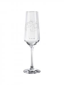 Бокал шампанского, выдра держит руки, на баннере нет ни слова Mr. & Mrs. Panda