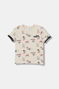 Футболка детская хлопковая LITTLE RUNNERS AOP Tee PS Puma, бежевый