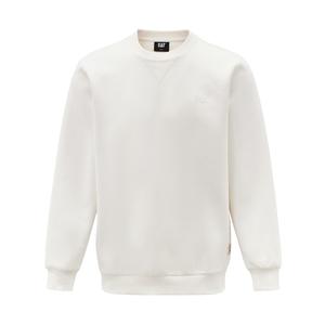 Свитшот мужской с круглым вырезом Moderate Regular CAT, белый