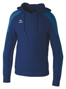 Erima Детская толстовка с капюшоном, новый темно-синий/голубой цвет Миконоса