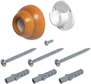 Настенный кронштейн Liedeco "Тюрингия", (1 шт.), для карнизов Ø 28 мм Ø 2,8 см, цвет kirschbaum