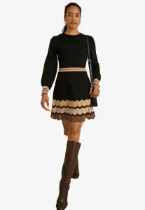 Платье-Комбинезон мини-кроя для невысоких девушек Love & Roses, Black Chevron Lurex