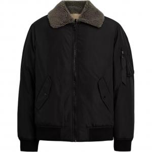 Coach Мужская пуховая куртка, черная, с отворотами, средней высоты