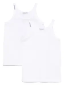 Комплект из двух топов с логотипом Dolce & Gabbana Kids, белый