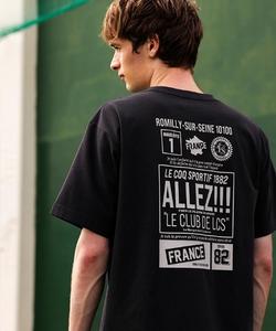 Футболка с короткими рукавами, влагоотводящая, быстросохнущая, с защитой от УФ, полиэстер, принт на спине Le coq sportif, черный