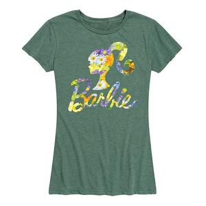 Футболка с принтом Women's logo spring bouquet Barbie, Heather Green
