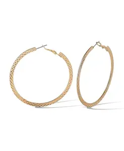 Текстурированные серьги-кольца золотистого оттенка Jessica Simpson, gold