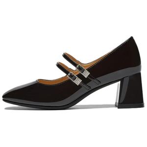 BASTO Женские туфли Мэри Джейн на массивном каблуке черные, цвет Black