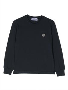 Stone Island Junior толстовка с нашивкой-логотипом, синий
